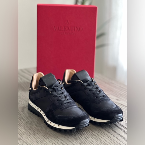 VALENTINO STUDDED SNEAKERS SHOES - Picture 2 of 7